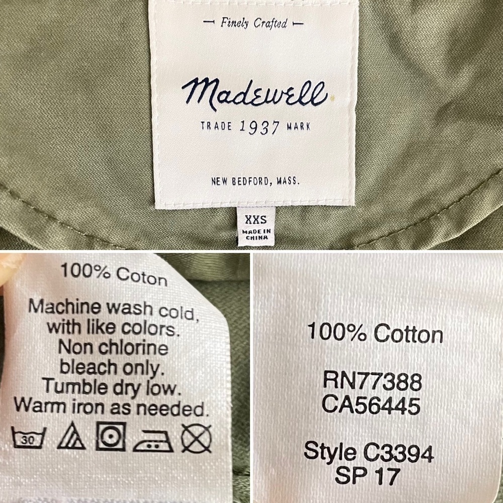 Madewell Fleet Jacket Olive Green Size XXS - Picture 13 of 14